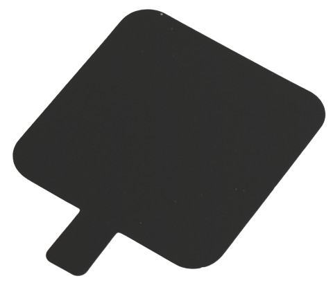 Suport Patrat Negru cu maner 8x8 cm (carton subtire)