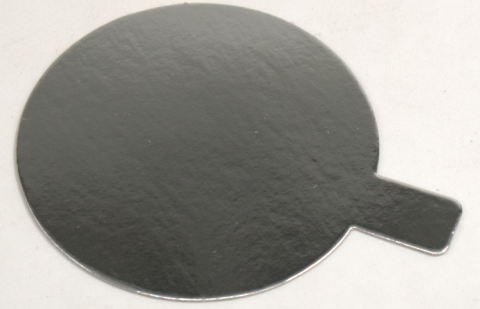 Disc Argintiu cu maner D8 cm (carton subtire)