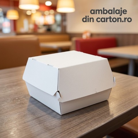 Cutie Hamburger 12x12x11 Albe (Pret la 100 buc)