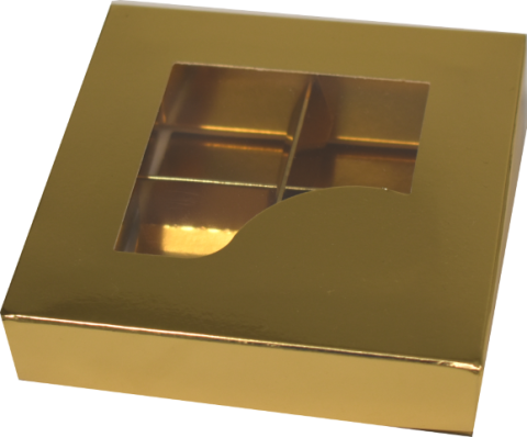 Cutii Praline 4 buc (Corp + Capac) Aurii (necesita formare)