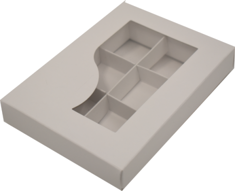 Cutii Praline 6 buc (Corp + Capac) Albe (necesita formare)