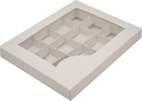 Cutii Praline 12 buc (Corp + Capac) Albe (necesita formare)