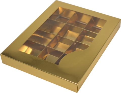 Cutii Praline 12 buc (Corp + Capac) Aurii (necesita formare)
