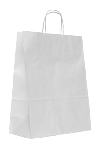 Sacose Albe cu maner rasucit 32x12x41 cm