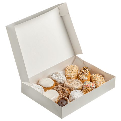 Cutii gogosi 23x13x6 cm Albe (aprox 2 buc)