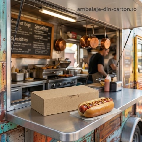 Cutii Hot-Dog 21x6x6 Natur (Pret la 100 buc)